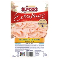 Peituga de pavo braseado ELPOZO baixo en graxa liscos finos 115 g