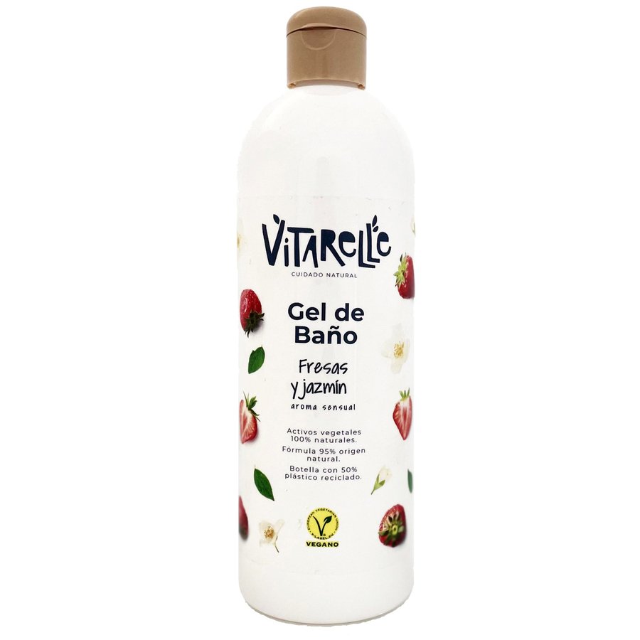 Gel de baño fresas y jazmín VITARELLE 750 ml