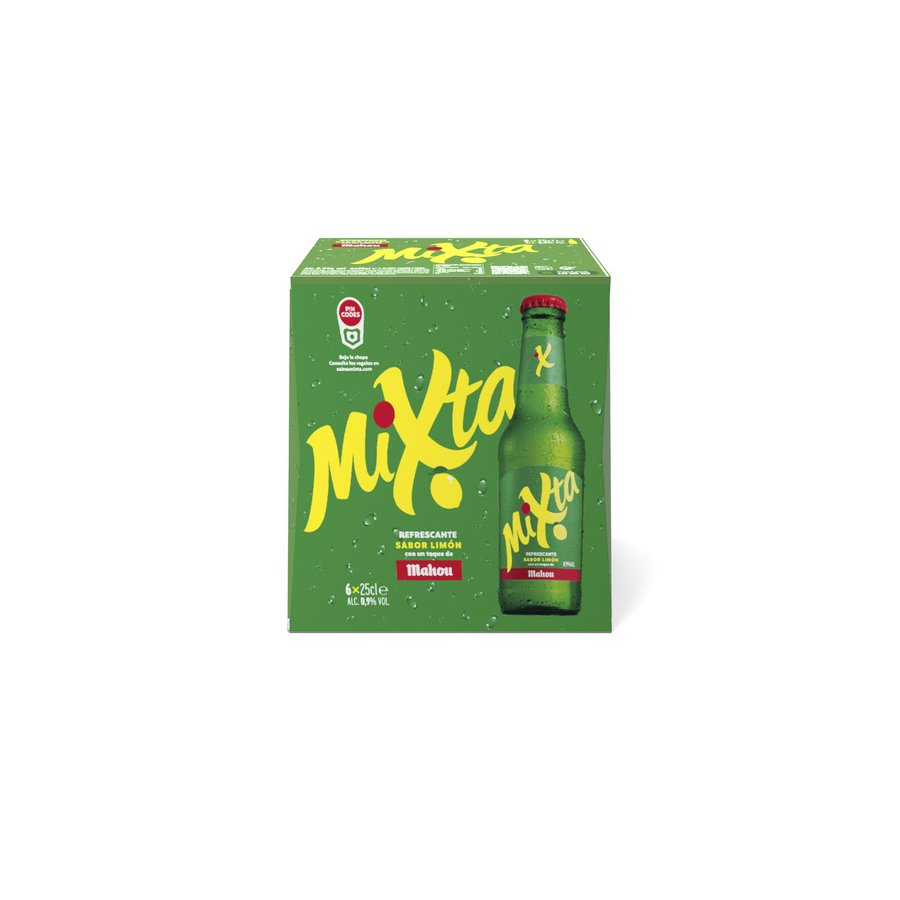 Imagen de Cerveza mixta MAHOU sabor limón pack 6x25 cl