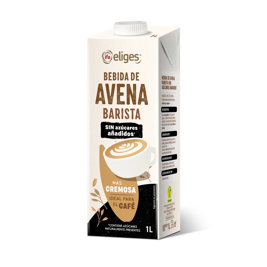 Bebida de avena IFA ELIGES barista sin azúcares añadidos 1 l