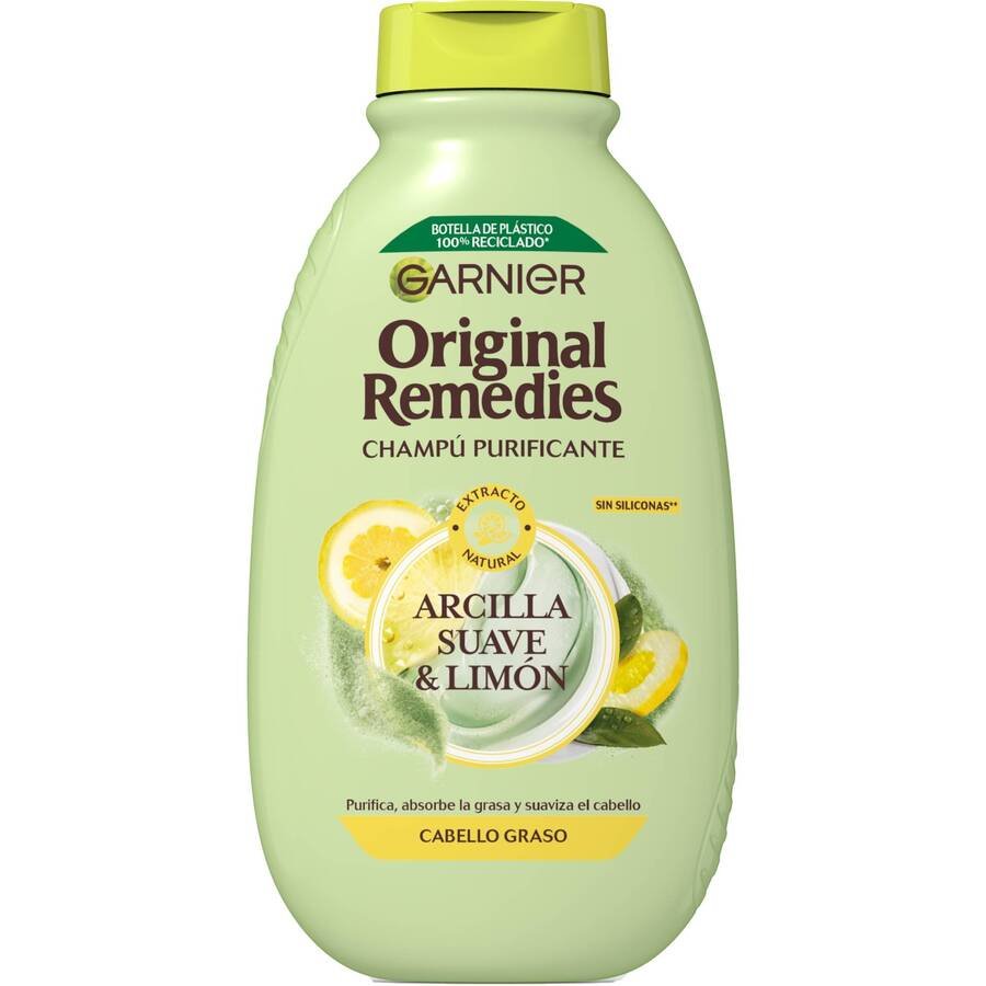 Champú ORIGINAL REMEDIES Purificante arcilla-limón 400 ml