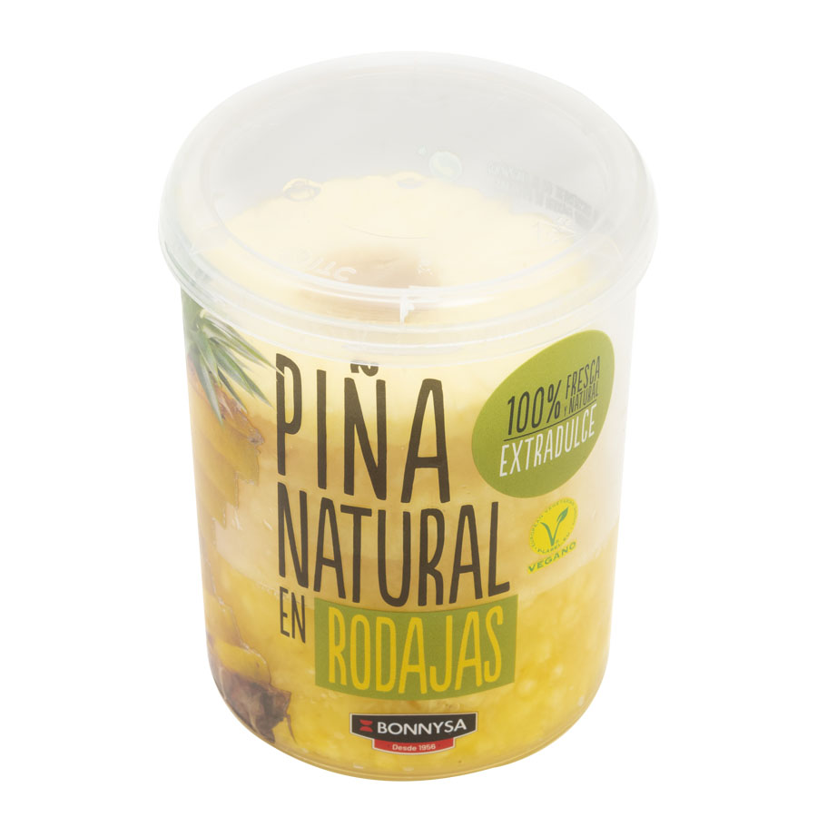 Piña natural en rodajas tarrina kilo