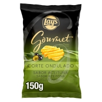 Patacas fritidas LAY'S Gourmet corte ondulado sabor oliva 150 g