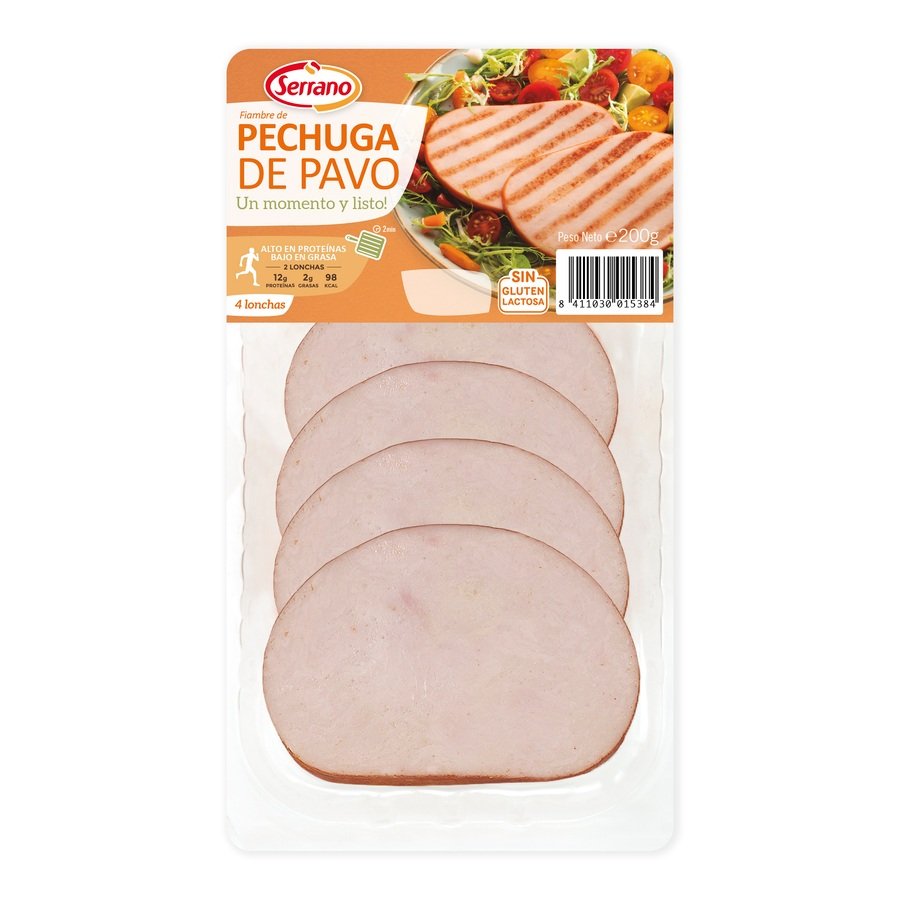 Pechuga pavo adobada SERRANO lonchas 200 g