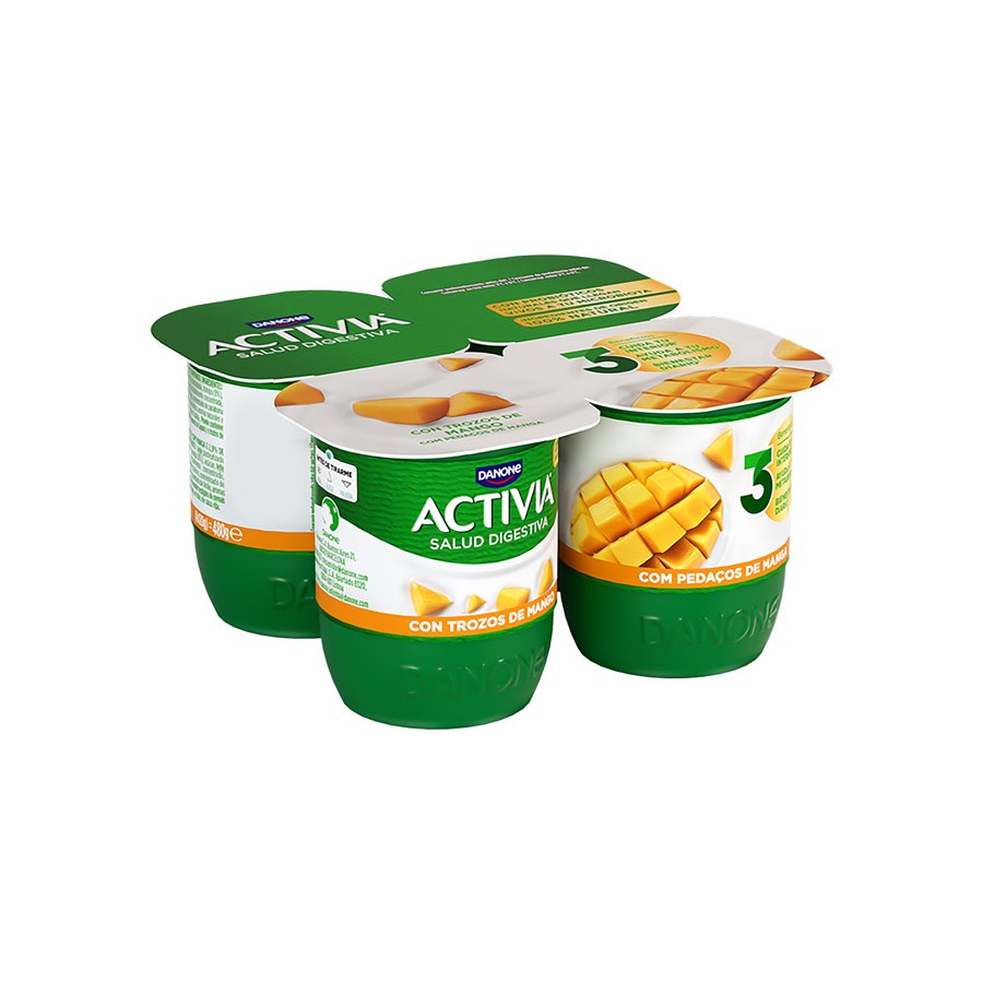 Bífidus ACTIVIA DANONE con mango pack 4x120 g