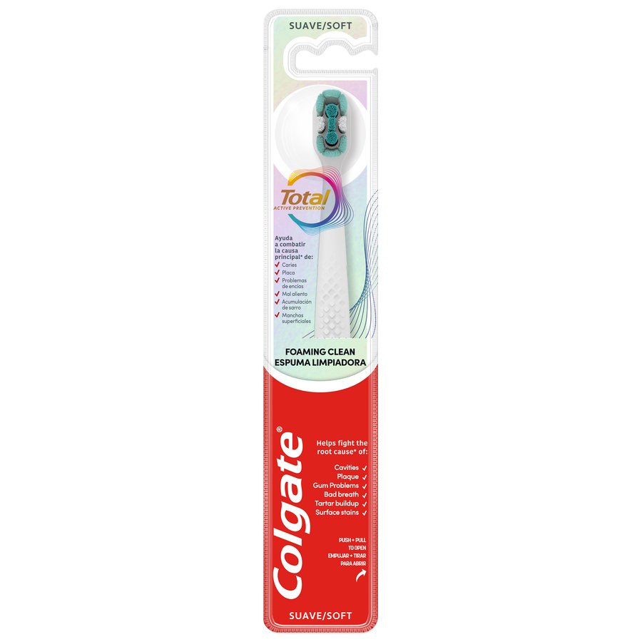 Cepillo dental COLGATE total espuma limpiadora suave