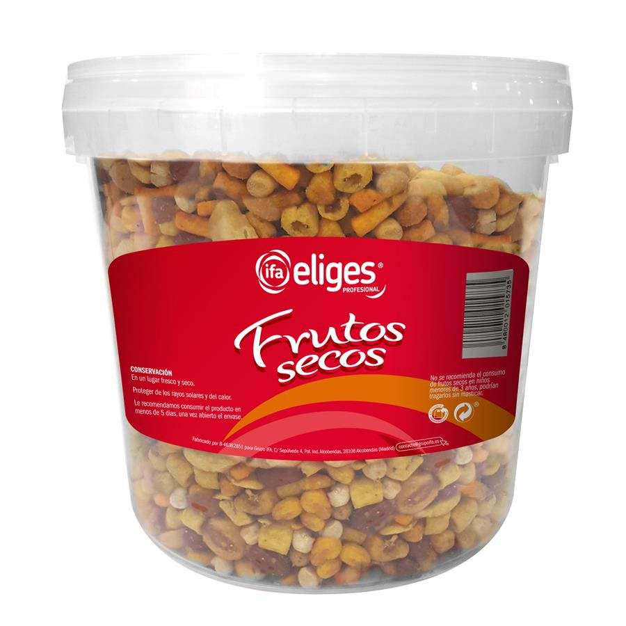 Cocktail frutos secos texmex (cacahuetes con y sin piel,maíz,garbanz,maíz gig,snacks)IFA ELIG.1,75k