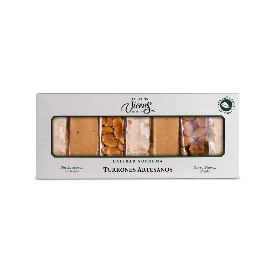 Estuche turrón VICENS sin azúcar 7 x 35 g