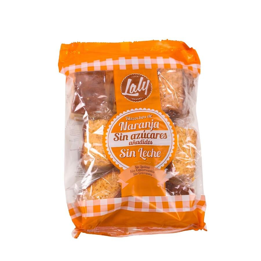 Bizcochos naranja sin lactosa sin azúcar LALY 450 g
