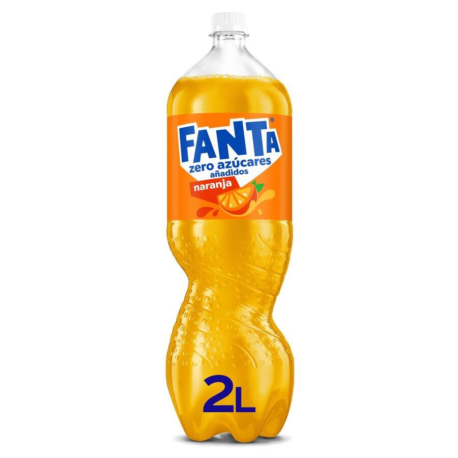 Refresco FANTA naranja zero botella 2 l