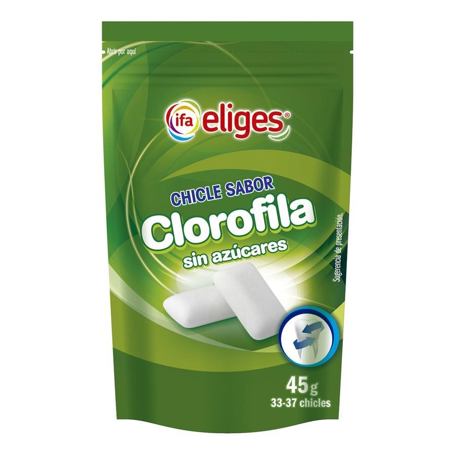 Chicle IFA ELIGES clorofila sin azúcar grageas bolsa 45 g