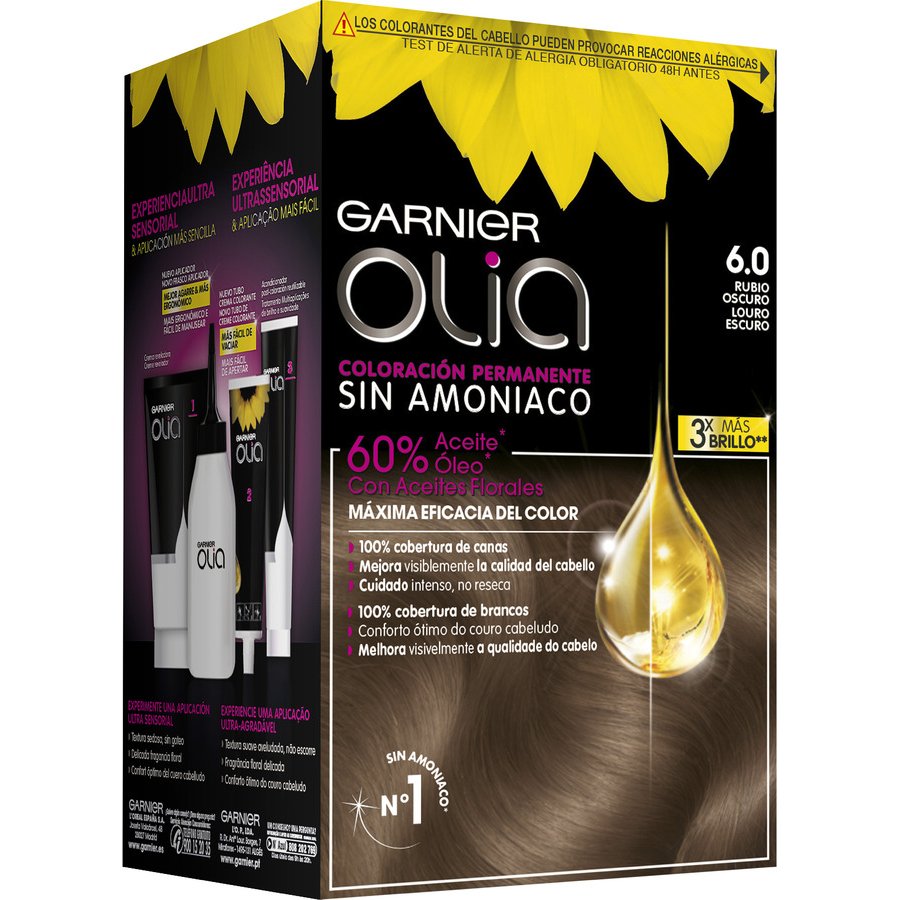 Tinte sin amoníaco OLIA Light Brown 6.0