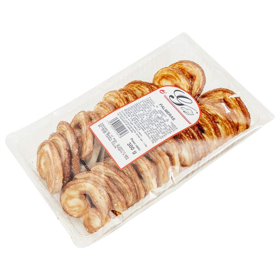 Palmeritas hojaldre bandeja 300 g