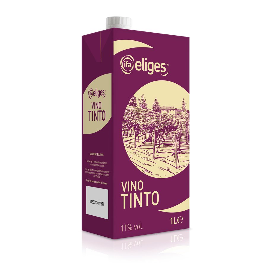 Vino tinto de mesa IFA ELIGES 11º brik 1 l