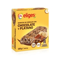 Barriñas de cereais con chocolate-plátano IFA Eliges 6X25 g