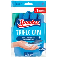 Guantes goma SPONTEX triple capa talla grande