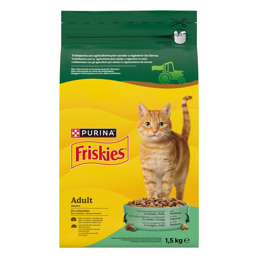 Alimento gato FRISKIES conejo pollo y verduras 1,5 kg