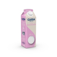 Leite desnatado CLESA brik 1 l