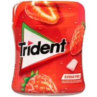 Chicle TRIDENT fresa sin azúcar grageas bote 82,6 g