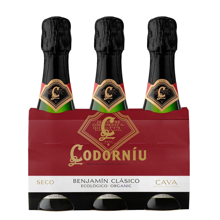 Cava mini CODORNIU benjamines pack 3x20 cl