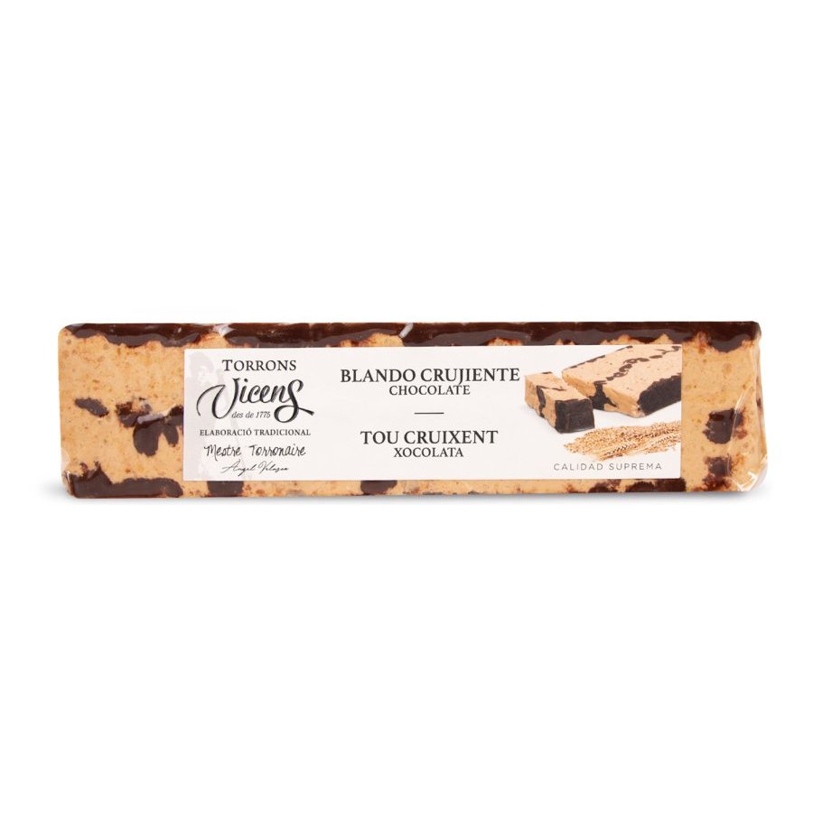Turrón blando crujiente chocolate VICENS 300 g