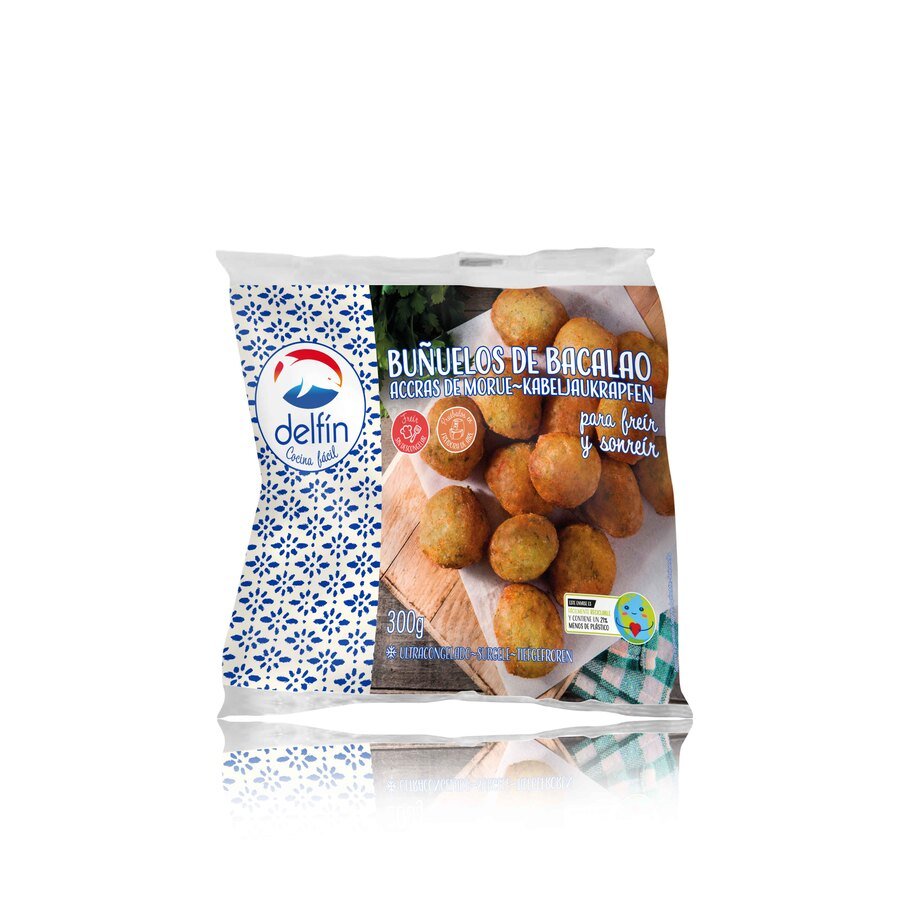 Buñuelos de bacalao congelados DELFIN 300 g