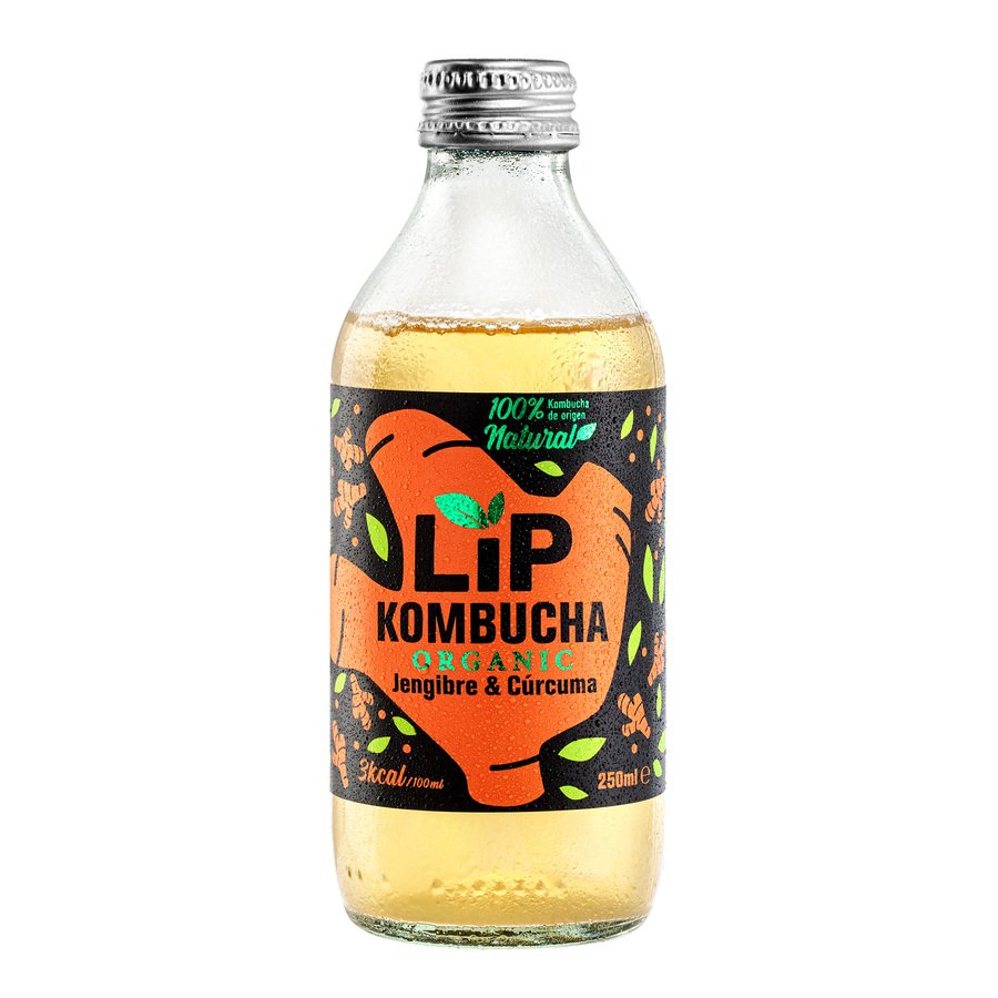 Kombucha LIP organic jengibre cúrcuma botella 25 cl