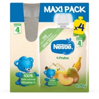 Alimento infantil NESTLE 4 froitas pouch lote 4x90 g
