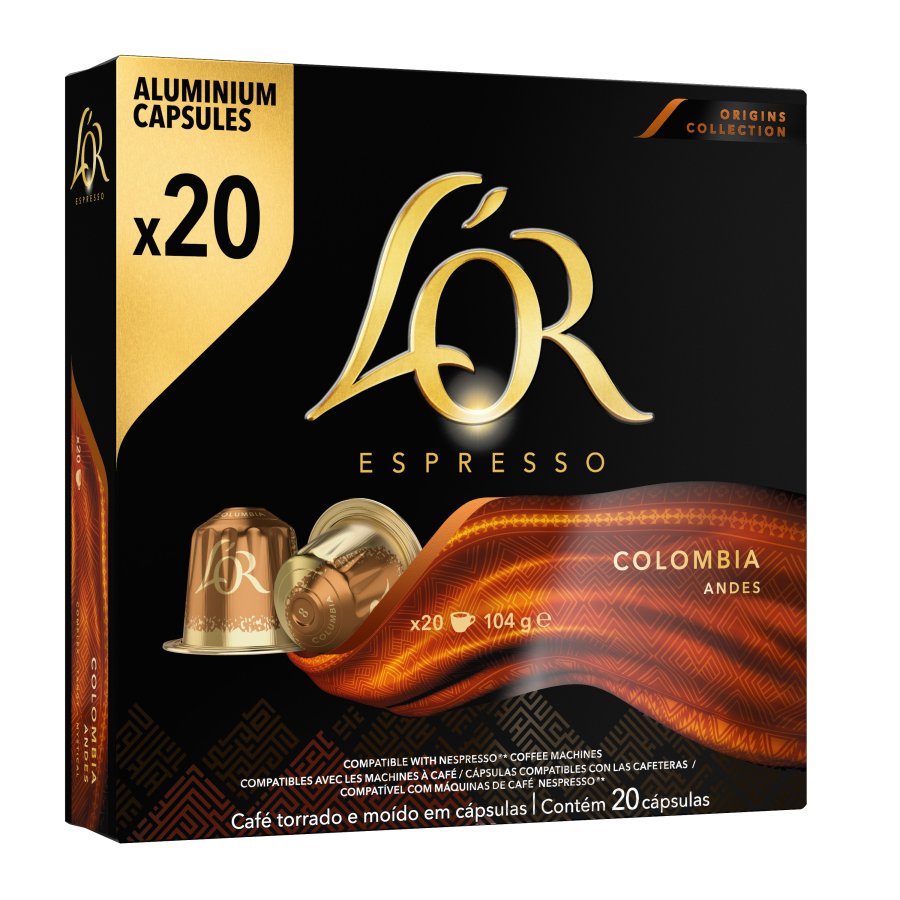 Café cápsulas L'OR Espresso Colombia 20 unidades 104 g