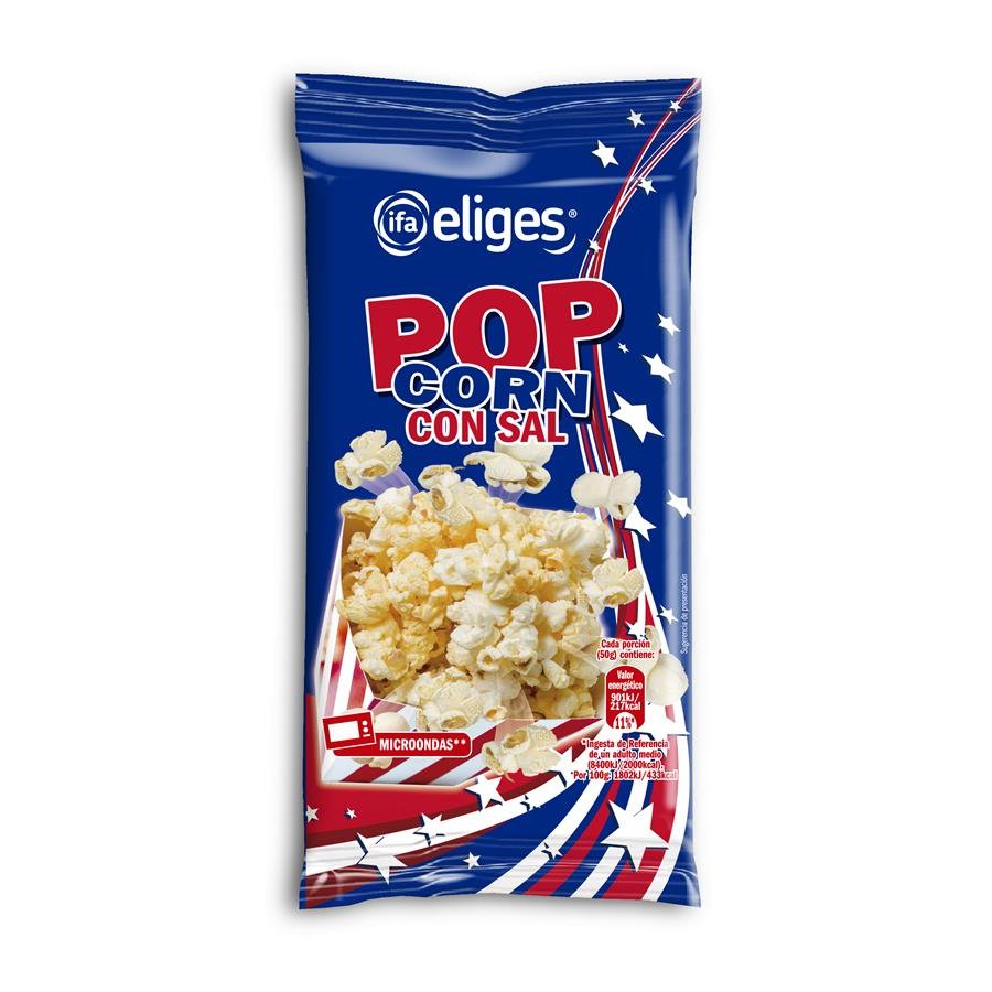 Maiz para palomitas con sal IFA ELIGES microondas bolsa 3x100g