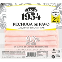 Peituga de pavo ELPOZO 1954 liscos 120 g