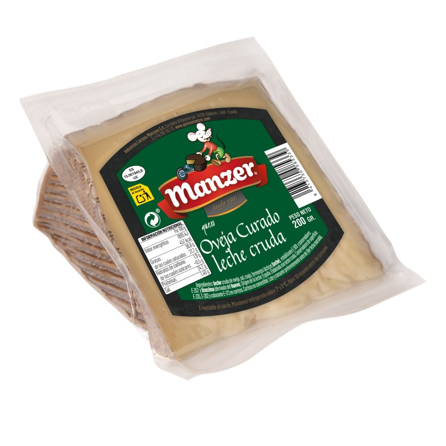 Queso de oveja curado MANZER cuña 200 g