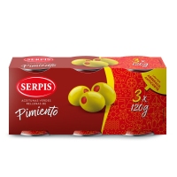 Oliva rechea de pemento SERPIS lata 3x50 g pne