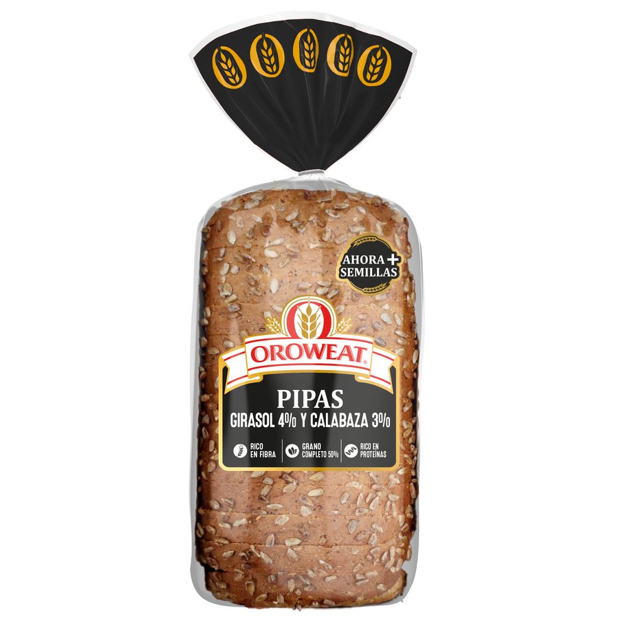 Pan molde OROWEAT con pipas girasol y calabaza 550 g