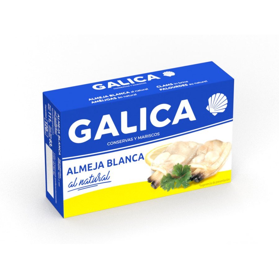 Almeja al natural GALICA blanca 63 g pne.