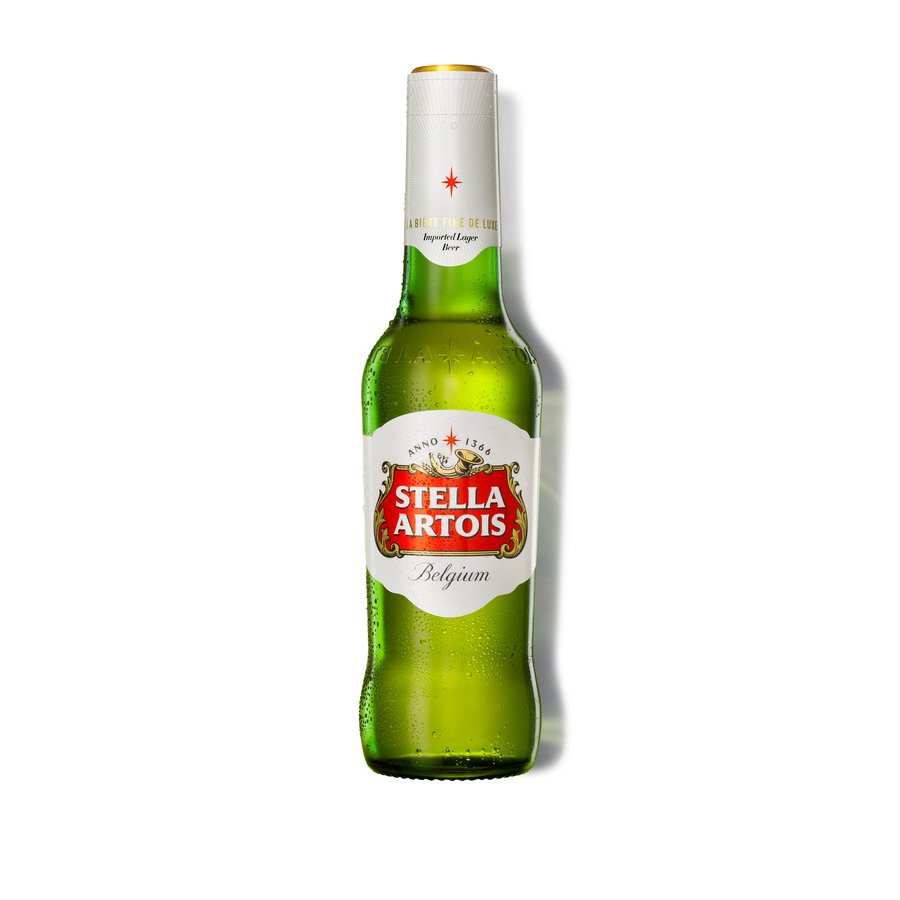 Cerveza rubia belga STELLA ARTOIS botella 33 cl