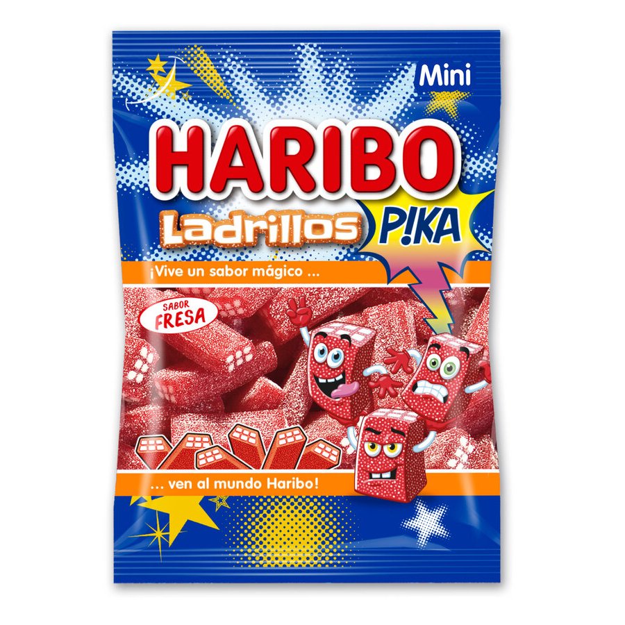 Caramelos goma HARIBO ladrillos Pika fresa 100 g