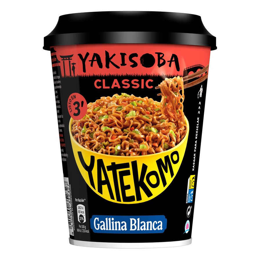 Yakisoba YATEKOMO clásico vaso 93 g