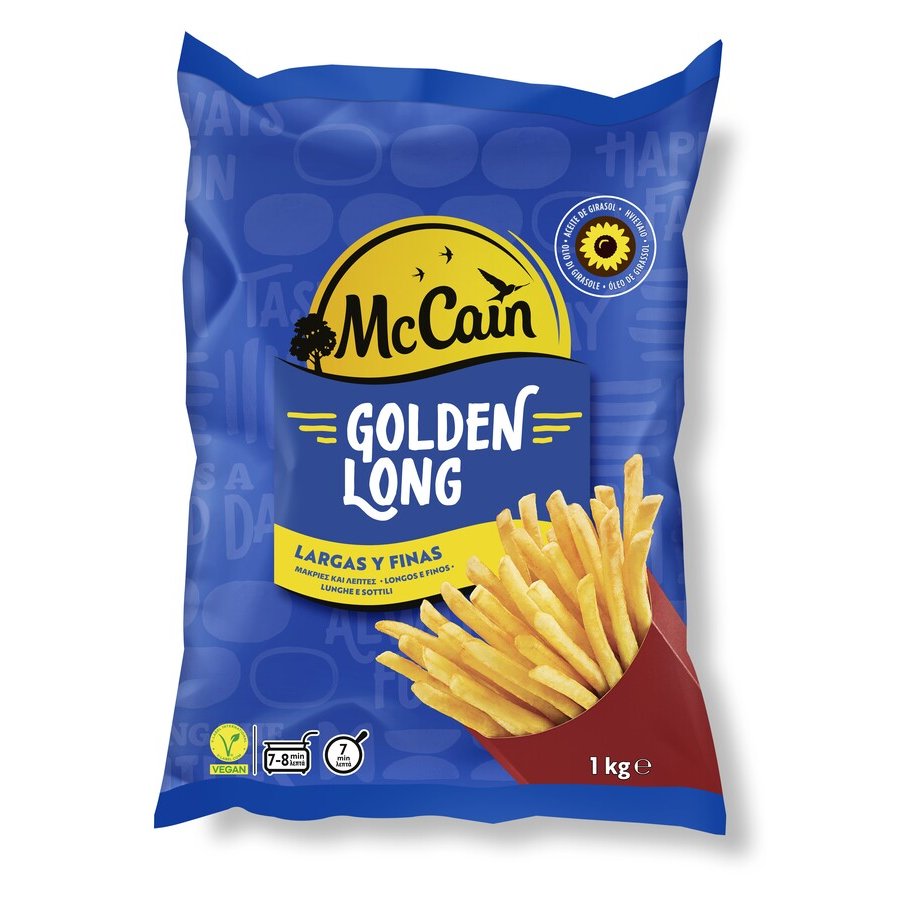Patatas congeladas MCCAIN Golden Long  bolsa 1 kg