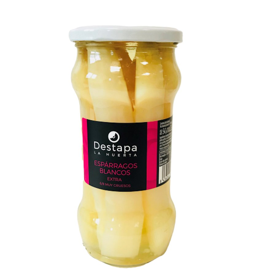 Espárragos blancos DESTAPA LA HUERTA muy gruesos 6/9 frasco 325 g pne.