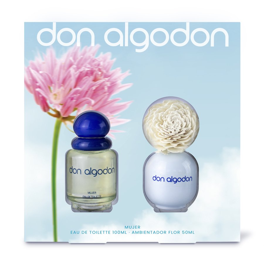 Estuche DON ALGODON mujer (colonia 100 ml + ambientador flor 50 ml)