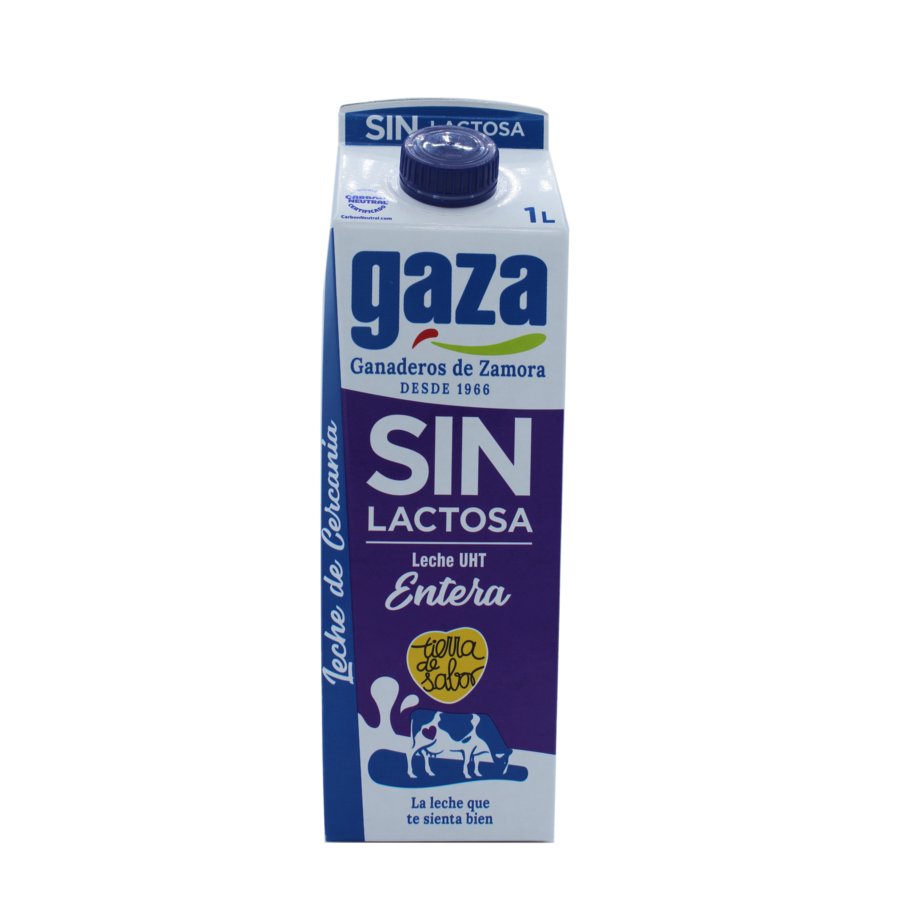 Leche sin lactosa entera GAZA 1 l