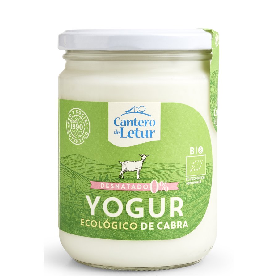 Yogur de cabra CANTERO DE LETUR ecológico natural desnatado 420 g