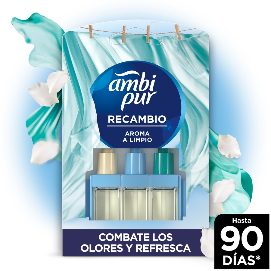 Ambientador eléctrico AMBIPUR 3 Vol recambio aroma limpio