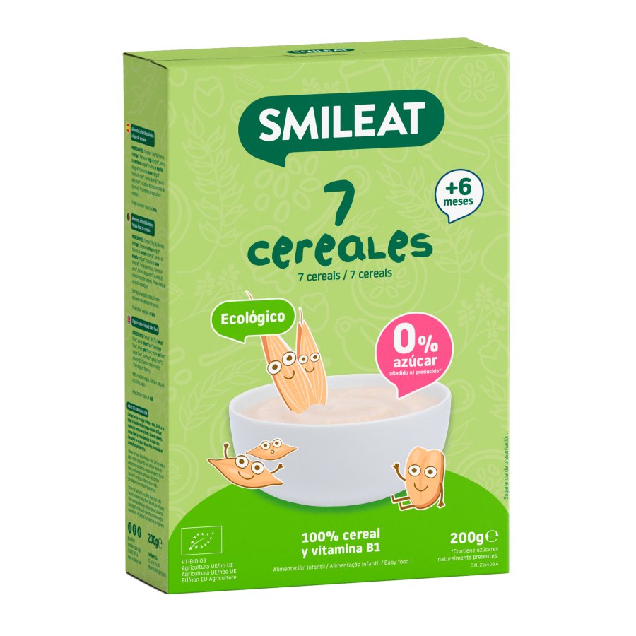 Papilla SMILEAT 7 cereales ecológica 200 G