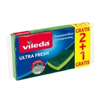 Estropajo VILEDA fibra con esponja pack 2+1 gratis