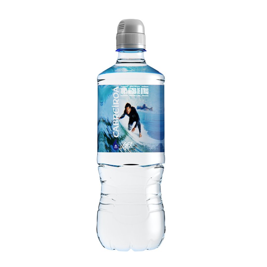 Agua sin gas CABREIROA tapón sport botella  75 cl