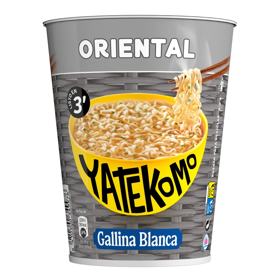 Fideos orientales YATEKOMO oriental vaso 61 g