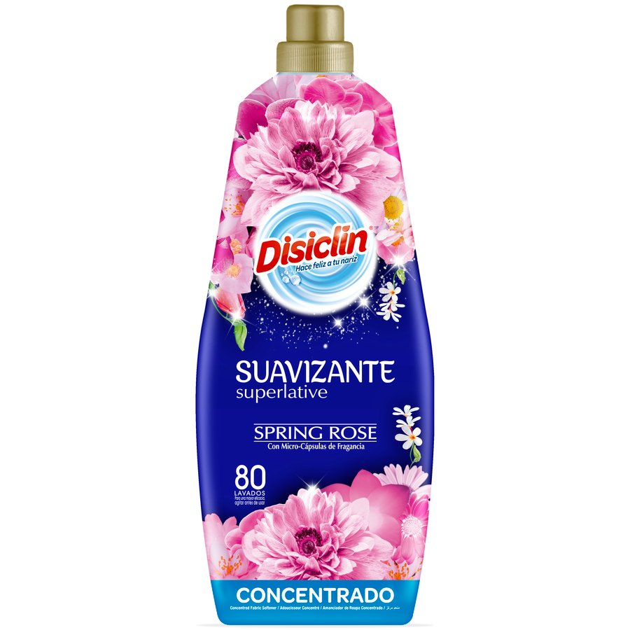 Suavizante concentrado DISICLIN Spring Rose 80 lavados 1,44 l