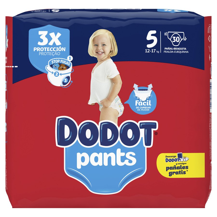 Pañal aprendizaje DODOT Pants talla 5 30 unidades